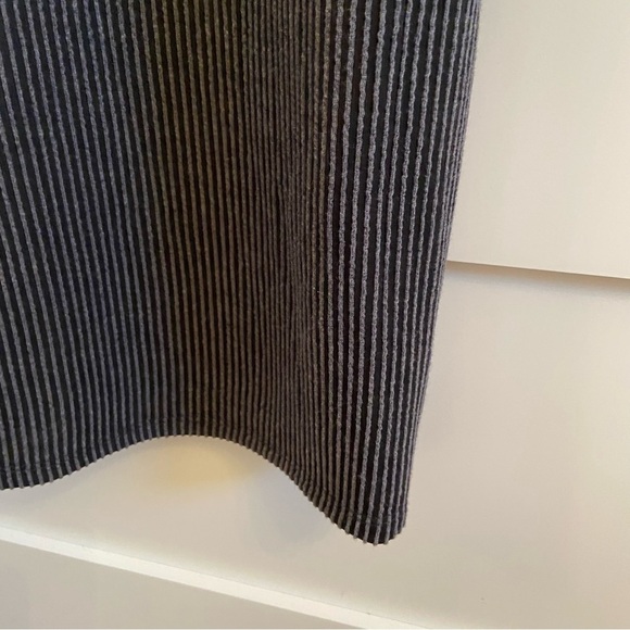 Ardene Black and Gray Striped Ribbed Dress - Picture 7 of 14